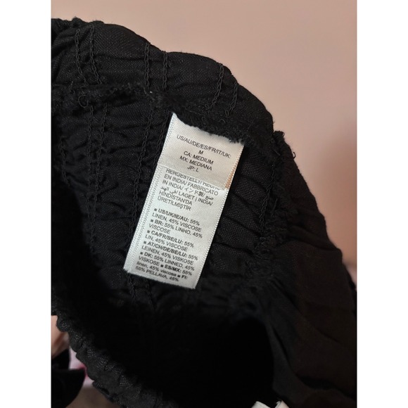 The Drop Black Smocked Waist Mini Skirt Size Medium nwt - Picture 3 of 3